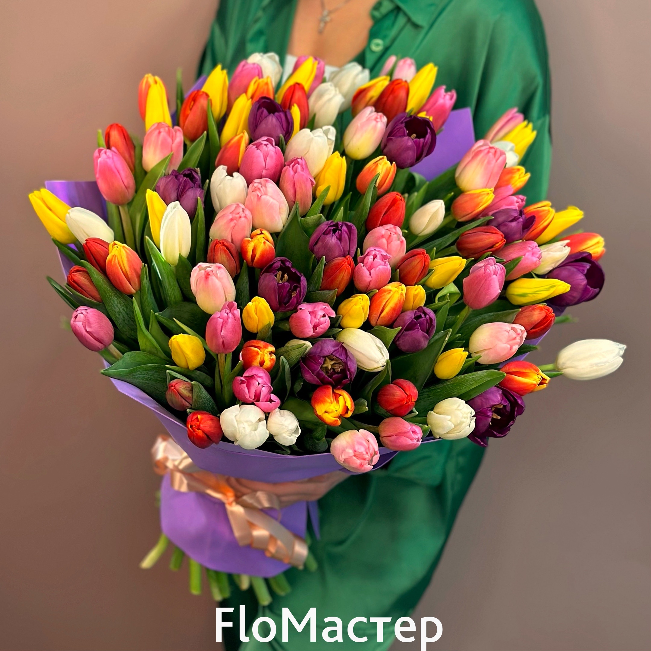 Букет 101 тюльпан Fancy: по цене 13 390 руб. в интернет-магазине ...