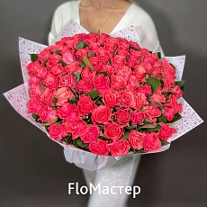 Букет 101 роза Pink Tacazzi