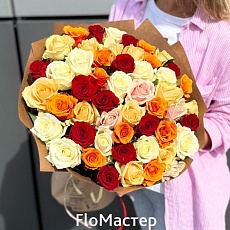 Букет 51 роза микс