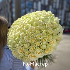 Букет 101 роза Avalanche