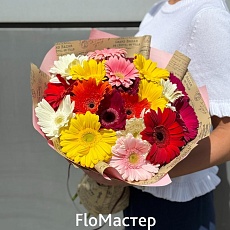 Букет 21 гербера микс