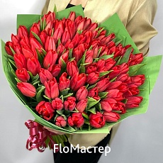 Букет Red из 101 тюльпана