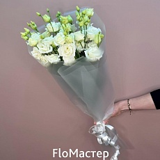 Букет 7 белых эустом 