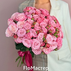 Букет 15 кустовых роз Lady Bombastic