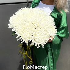 Букет 9 белых хризантем