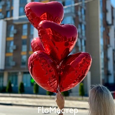 Композиция из шариков 5 шт. Красная