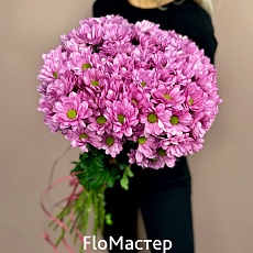 Букет 15 кустовых хризантем Grand Pink