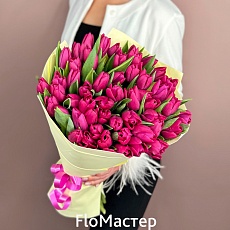 Букет 51 тюльпан Raspberry
