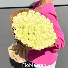 Букет 51 роза  Avalanche