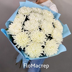 Букет 15 белых хризантем Antonov
