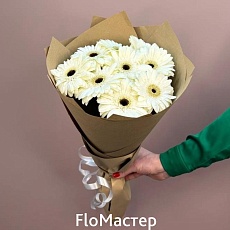 Букет 9 белых гербер