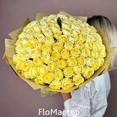 Букет 101 роза Butter cup