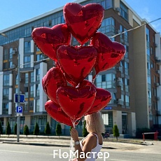 Композиция из шариков 9 шт. Красная
