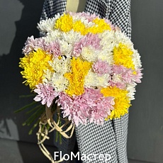 Букет 25 хризантем микс