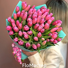 Букет 101 тюльпан Pink