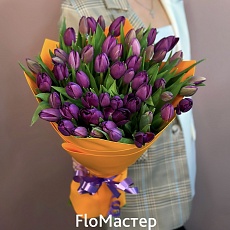 Букет 51 тюльпан Purple