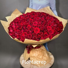 Букет 201 роза Red Naomi