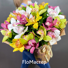 Букет 25 орхидей микс Diletto