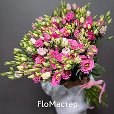 Букет 33 розовые эустомы