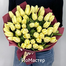 Букет 51 тюльпан Lemon