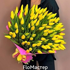 Букет 101 тюльпан Yellow
