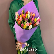 Букет 33 тюльпана Fancy