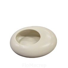 Кашпо Капля белое