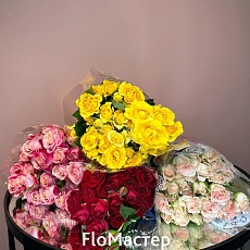 Роза кустовая в пачке