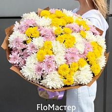 Букет 51 кустовая хризантема микс Россия