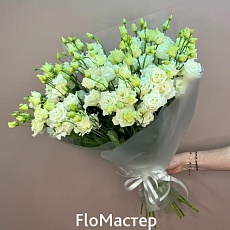 Букет 21 белая эустома 