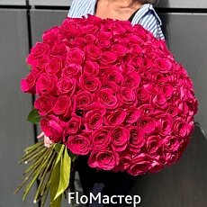 Букет 101 роза Эквадор Pink Floyd