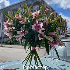 Букет 15 розовых лилий Dalian